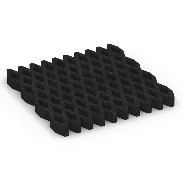 Bezpieczna kratka trawnikowa von WARCO im Farbdesign Antracyt mit den Abmessungen 100 × 100 × 8 cm. Produktfoto von Artikel 7012 in der Aufsicht von schräg vorne.