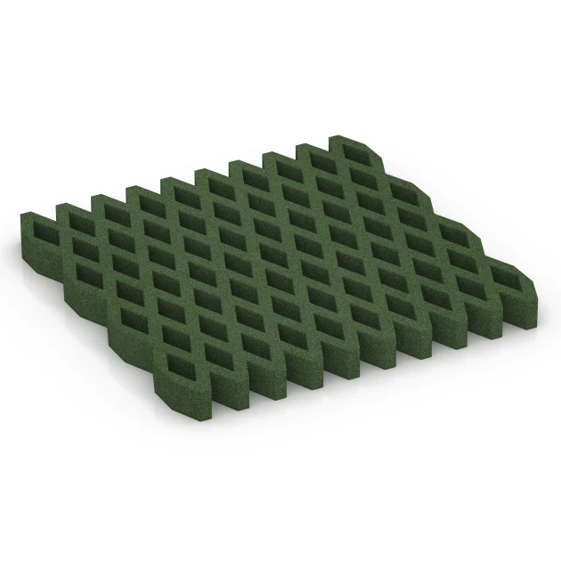 Bezpieczna kratka trawnikowa von WARCO im Farbdesign Zielony trawiasty mit den Abmessungen 100 × 100 × 8 cm. Produktfoto von Artikel 7014 in der Aufsicht von schräg vorne.