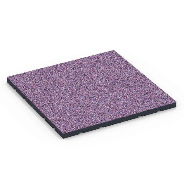 Podłoga na siłownię zewnętrzną von WARCO im Farbdesign Lawenda mit den Abmessungen 60 x 60 x 3 cm | 0,36 m². Produktfoto von Artikel 7137 in der Aufsicht von schräg vorne.