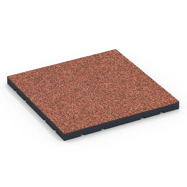 Podłoga na siłownię zewnętrzną von WARCO im Farbdesign Etna mit den Abmessungen 60 x 60 x 4 cm | 0,36 m². Produktfoto von Artikel 7145 in der Aufsicht von schräg vorne.