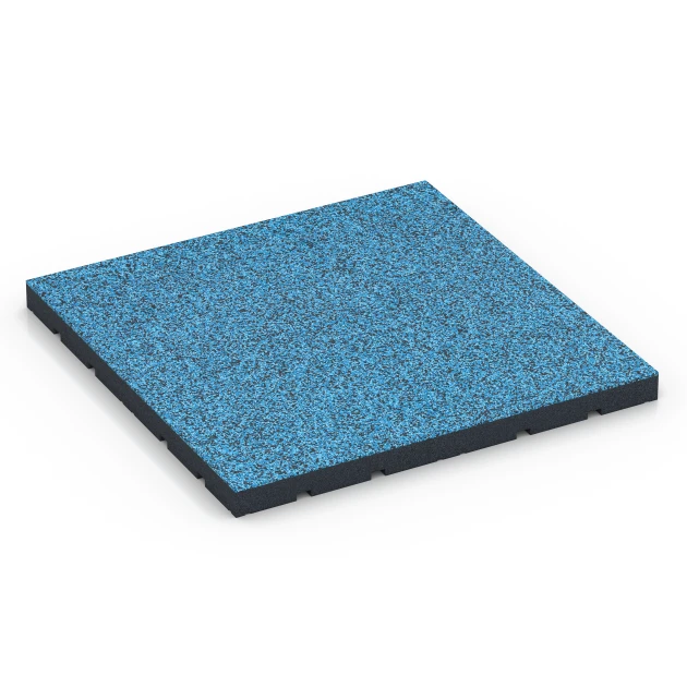 Podłoga na siłownię zewnętrzną von WARCO im Farbdesign Atlantyk mit den Abmessungen 60 x 60 x 4 cm | 0,36 m². Produktfoto von Artikel 7148 in der Aufsicht von schräg vorne.