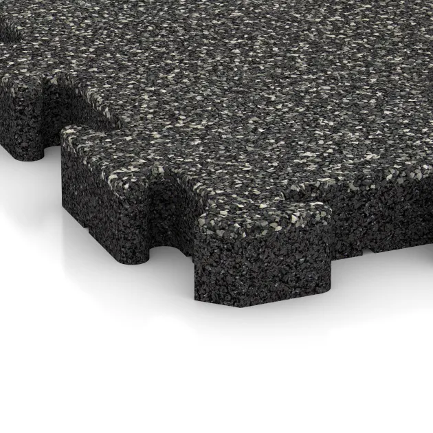 Detailaufnahme der Randausprägung von WARCO-Produkt 3025, Płytka tarasowa na klik, Format 500 x 500 x 50 mm, Farbe Ciemny granit.