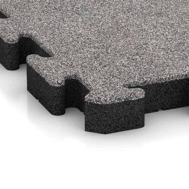 Detailaufnahme der Randausprägung von WARCO-Produkt 4560, Mata Ochronna Fitness, Format 500 x 500 x 50 mm, Farbe Szary melanż.