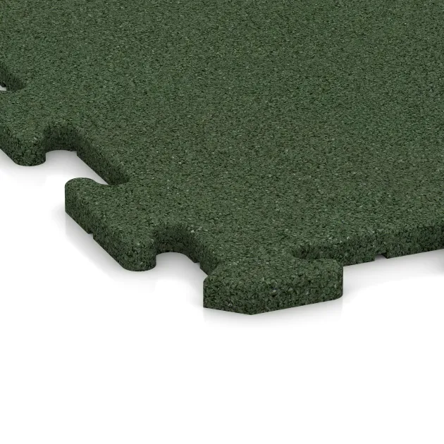 Detailaufnahme der Randausprägung von WARCO-Produkt 3961, Nawierzchnia sportowa dla psów HD, Format 1000 x 1000 x 18 mm, Farbe Zielony trawiasty.