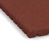 Detailaufnahme der Randausprägung von WARCO-Produkt 5665, Płyta gumowa na plac zabaw 4 cm - EN 1177 ≤ 110 cm, Format 1000 x 1000 x 40 mm, Farbe Czerwony ceglasty.