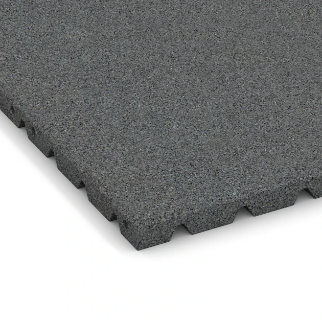 Detailaufnahme der Randausprägung von WARCO-Produkt 0565, Płyta tarasowa – 3 cm, Format 50 x 50 x 3 cm, Farbe Szary łupkowy.
