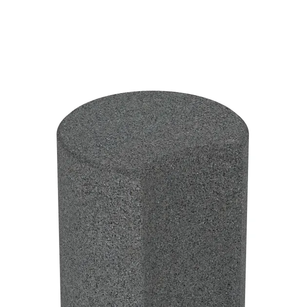 Detailaufnahme der Randausprägung von WARCO-Produkt 2559, Elastyczna palisada, Format ø 250 x 600 mm, Farbe Szary łupkowy.