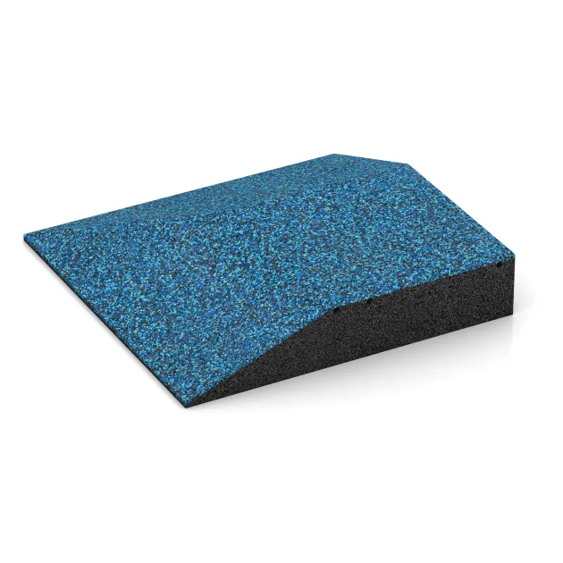 Detailaufnahme der Randausprägung von WARCO-Produkt 3835, Płyta narożna (dwa boki w kształcie klina), Format 500 x 500 x 100 mm, Farbe Atlantyk.