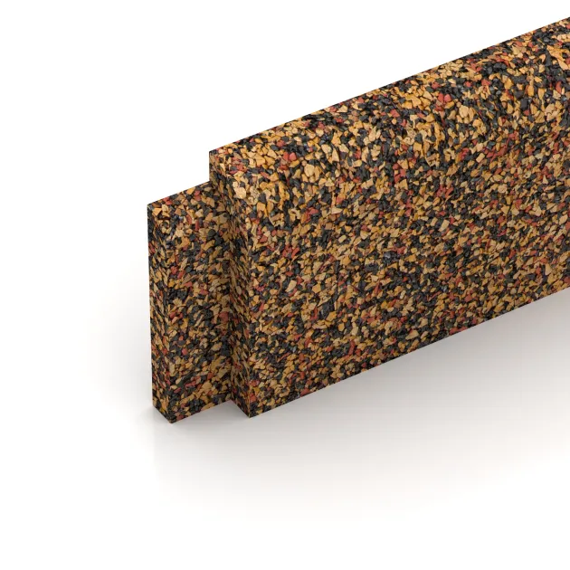 Detailaufnahme der Randausprägung von WARCO-Produkt 2250, Listwa przypodłogowa, Format 750 x 80 x 20 mm, Farbe Terakota.