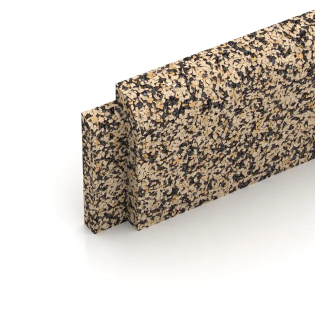 Detailaufnahme der Randausprägung von WARCO-Produkt 2249, Listwa przypodłogowa, Format 750 x 80 x 20 mm, Farbe Trawertyn.