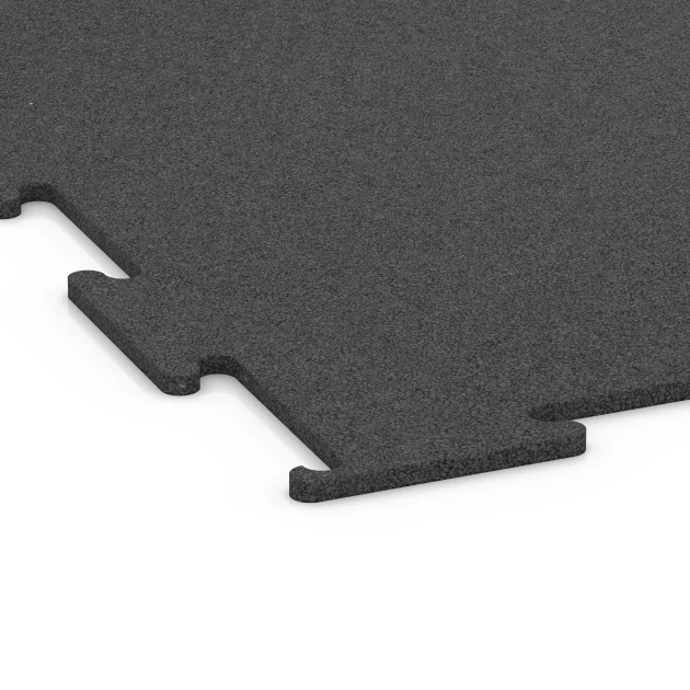 Detailaufnahme der Randausprägung von WARCO-Produkt 6449, Nawierzchnia Fitness Kompakt, Format 100 × 100 × 0,8 cm, Farbe Antracyt.