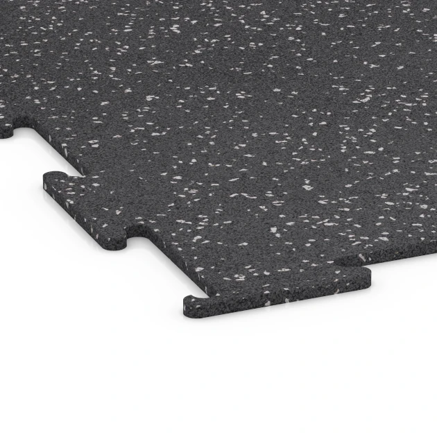 Detailaufnahme der Randausprägung von WARCO-Produkt 6452, Nawierzchnia Fitness Kompakt, Format 100 × 100 × 0,8 cm, Farbe Szary lekko nakrapiany.