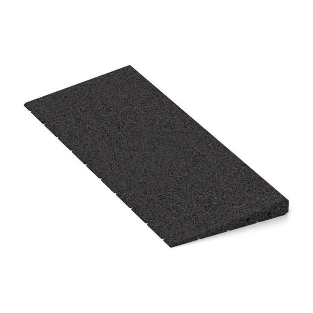 Detailaufnahme der Randausprägung von WARCO-Produkt 2428, Rampa progowa 75 cm, Format 750 x 300 x 40/8 mm, Farbe Antracyt.