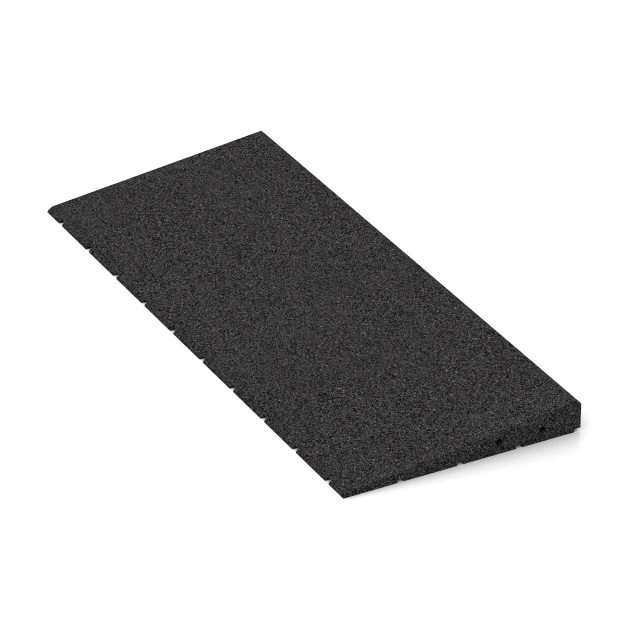Detailaufnahme der Randausprägung von WARCO-Produkt 2428, Rampa progowa 75 cm, Format 75 x 30 cm | 8 < 40 mm, Farbe Antracyt.