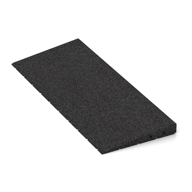 Detailaufnahme der Randausprägung von WARCO-Produkt 2468, Rampa progowa 75 cm, Format 75 x 30 cm | 8 < 45 mm, Farbe Antracyt.