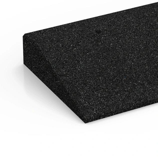 Detailaufnahme der Randausprägung von WARCO-Produkt 6600, Najazd progowy, Format 100 × 25 cm | 1 < 7 cm, Farbe Antracyt.