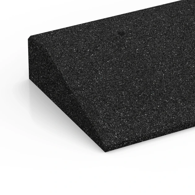 Detailaufnahme der Randausprägung von WARCO-Produkt 6601, Najazd progowy, Format 100 × 25 cm | 1 < 8 cm, Farbe Antracyt.