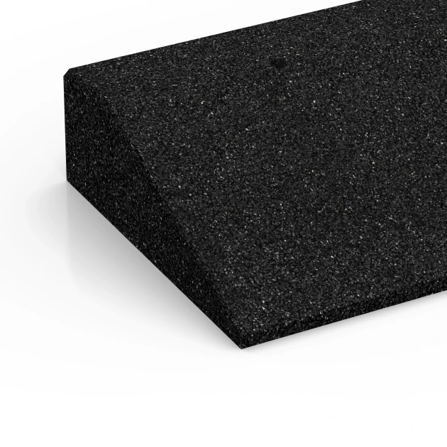 Detailaufnahme der Randausprägung von WARCO-Produkt 6602, Najazd progowy, Format 100 × 25 cm | 1 < 9 cm, Farbe Antracyt.