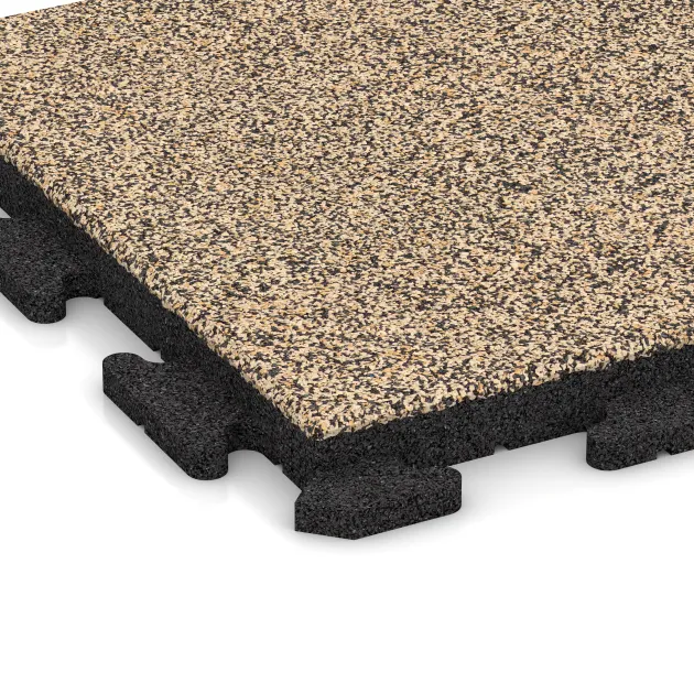 Detailaufnahme der Randausprägung von WARCO-Produkt 1347, Płytka na obrzeża basenu Classic, Format 500 x 500 x 40 mm, Farbe Trawertyn.