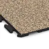 Detailaufnahme der Randausprägung von WARCO-Produkt 1606, Nawierzchnia Fitness Płyty Gumowe Classic, Format 1000 x 1000 x 30 mm, Farbe Trawertyn.