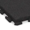 Detailaufnahme der Randausprägung von WARCO-Produkt 1490, Nawierzchnia Fitness Płyty Gumowe Classic, Format 500 x 500 x 50 mm, Farbe Antracyt.