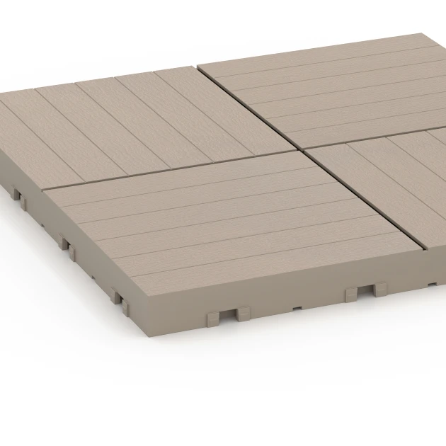 Detailaufnahme der Randausprägung von WARCO-Produkt 6351, Mozaika – Płytki tarasowe, Format 30 x 30 x 2 cm, Farbe Wanilia.