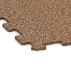 Detailaufnahme der Randausprägung von WARCO-Produkt 1023, Nawierzchnia Fitness Kompakt, Format 970 x 970 x 8 mm, Farbe Terakota.