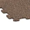 Detailaufnahme der Randausprägung von WARCO-Produkt 1024, Nawierzchnia Fitness Kompakt, Format 970 x 970 x 8 mm, Farbe Caffè latte.