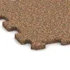Detailaufnahme der Randausprägung von WARCO-Produkt 0962, Nawierzchnia Fitness Kompakt, Format 485 x 485 x 16 mm, Farbe Terakota.