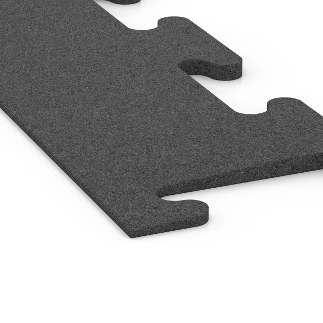 Detailaufnahme der Randausprägung von WARCO-Produkt 6593, Rampa krawędziowa Fitness Performance Elite, Format 100 × 20 cm | 0,5 < 1,5 cm, Farbe Antracyt.