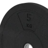 Detailaufnahme der Randausprägung von WARCO-Produkt 6084, Bumper Plate, Format 5 kg | ø 45,4 x 3,15 cm, Farbe Antracyt.