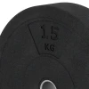 Detailaufnahme der Randausprägung von WARCO-Produkt 6086, Bumper Plate, Format 15 kg | ø 45,4 x 8,61 cm, Farbe Antracyt.