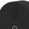Detailaufnahme der Randausprägung von WARCO-Produkt 6087, Bumper Plate, Format 20 kg | ø 45,4 x 11,38 cm, Farbe Antracyt.