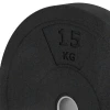 Detailaufnahme der Randausprägung von WARCO-Produkt 6088, Bumper Plate Slim, Format 15 kg | ø 45,4 x 5,85 cm, Farbe Antracyt.