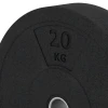 Detailaufnahme der Randausprägung von WARCO-Produkt 6089, Bumper Plate Slim, Format 20 kg | ø 45,4 x 8,61 cm, Farbe Antracyt.
