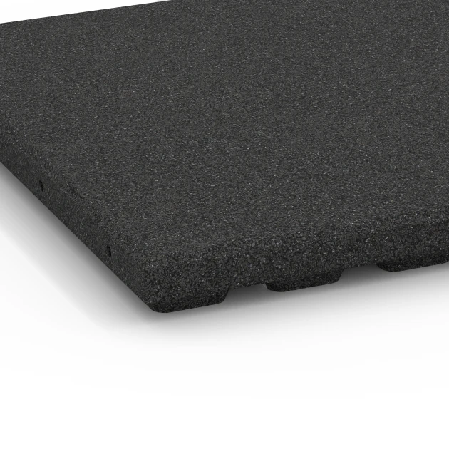 Detailaufnahme der Randausprägung von WARCO-Produkt 6283, Płyty amortyzujące, Format 50 x 50 x 4 cm, Farbe Antracyt.