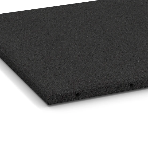 Detailaufnahme der Randausprägung von WARCO-Produkt 6287, Płyty amortyzujące, Format 50 x 50 x 3 cm, Farbe Antracyt.