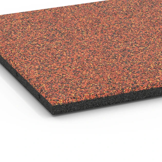 Detailaufnahme der Randausprägung von WARCO-Produkt 6417, Płyta amortyzująca – 90 cm, Format 50 x 50 x 3 cm, Farbe Etna.