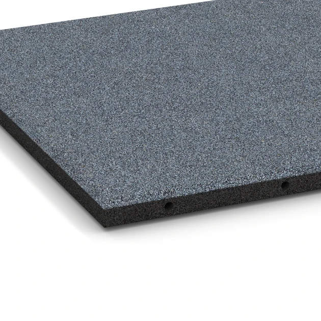 Detailaufnahme der Randausprägung von WARCO-Produkt 6130, Płyta amortyzująca – 95 cm, Format 50 x 50 x 3 cm | 0,25 m², Farbe Grafitowy.