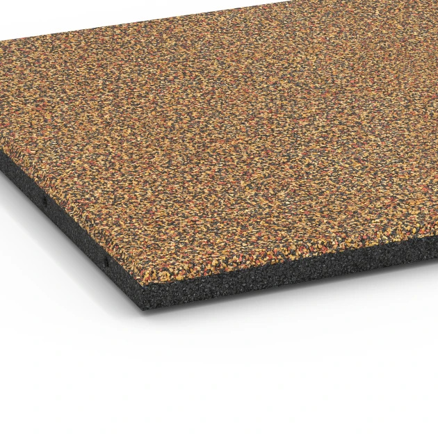 Detailaufnahme der Randausprägung von WARCO-Produkt 6416, Płyta amortyzująca – 90 cm, Format 50 x 50 x 3 cm | 0,25 m², Farbe Terakota.