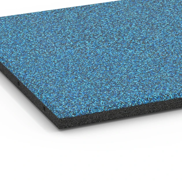 Detailaufnahme der Randausprägung von WARCO-Produkt 6420, Płyta amortyzująca – 90 cm, Format 50 x 50 x 3 cm | 0,25 m², Farbe Atlantyk.