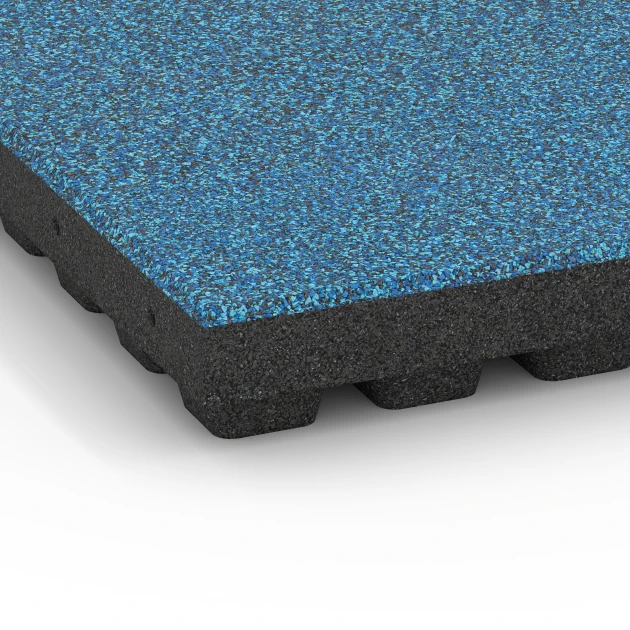 Detailaufnahme der Randausprägung von WARCO-Produkt 6447, Płyta amortyzująca – 210 cm, Format 50 x 50 x 7 cm, Farbe Atlantyk.