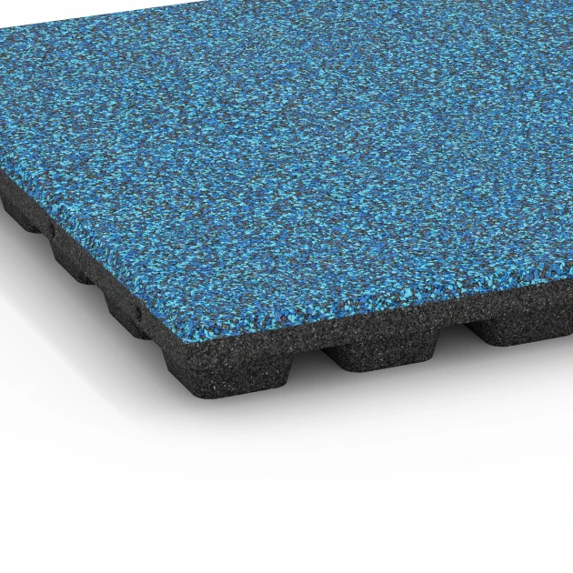 Detailaufnahme der Randausprägung von WARCO-Produkt 6438, Płyta amortyzująca – 160 cm, Format 50 x 50 x 4,8 cm, Farbe Atlantyk.