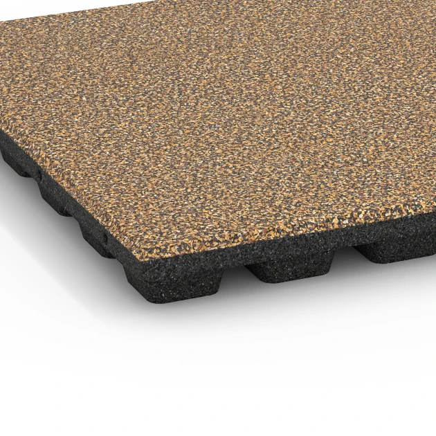 Detailaufnahme der Randausprägung von WARCO-Produkt 6439, Płyta amortyzująca – 160 cm, Format 50 x 50 x 4,8 cm, Farbe Rattan.