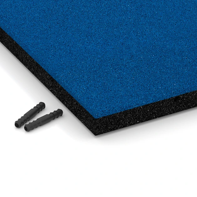 Detailaufnahme der Randausprägung von WARCO-Produkt 6220, Płyty amortyzujące, Format 50 x 50 x 4 cm, Farbe Błękit nieba.