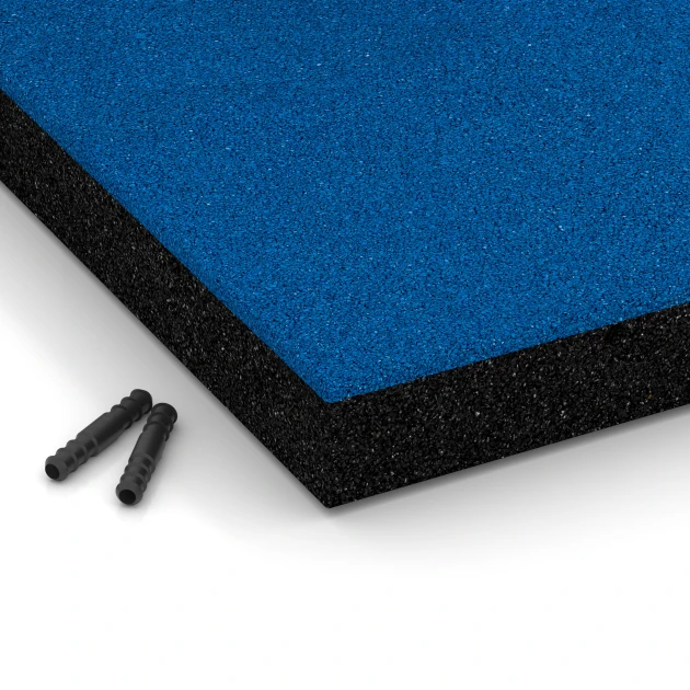 Detailaufnahme der Randausprägung von WARCO-Produkt 6268, Płyta amortyzująca – 180 cm, Format 50 x 50 x 6 cm, Farbe Błękit nieba.
