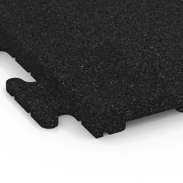 Detailaufnahme der Randausprägung von WARCO-Produkt 6190, Płytka fitness Classic, Format 50 x 50 x 3 cm | 0,25 m², Farbe Antracyt.