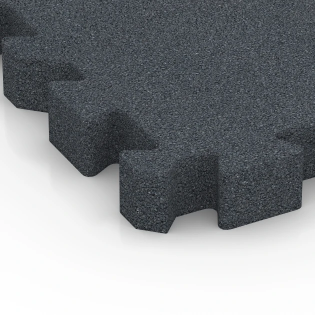 Detailaufnahme der Randausprägung von WARCO-Produkt 6408, Płyta amortyzująca – 220 cm, Format 50 x 50 x 6 cm | 0,25 m², Farbe Szary łupkowy.