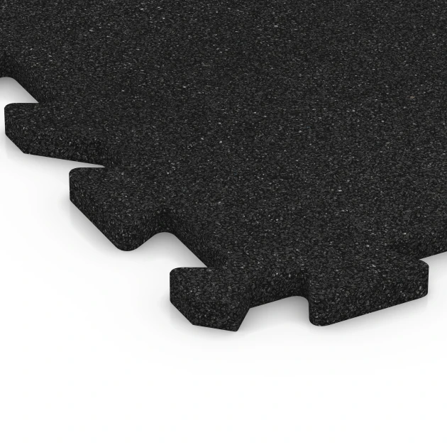 Detailaufnahme der Randausprägung von WARCO-Produkt 6638, Mata fitness puzzle, Format 50 x 50 x 2 cm | 0,25 m², Farbe Antracyt.