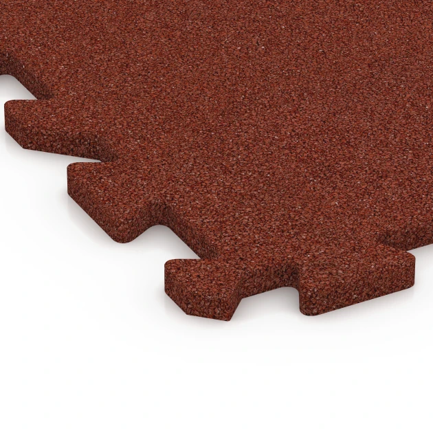 Detailaufnahme der Randausprägung von WARCO-Produkt 6984, Mata fitness puzzle, Format 50 x 50 x 2 cm | 0,25 m², Farbe Czerwony ceglasty.
